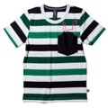 Minti S14 Spook Pocket Tee Green Stripe